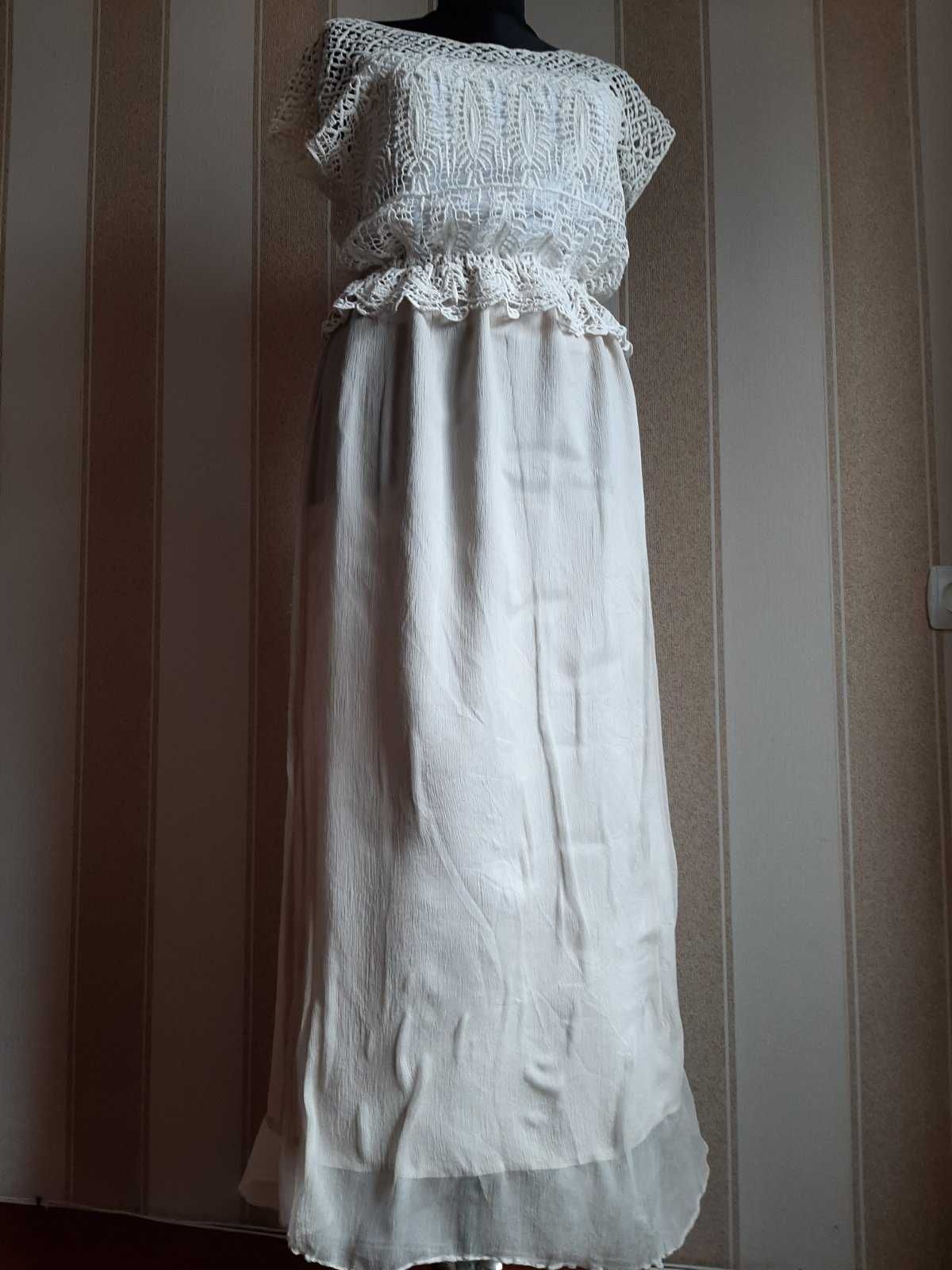 Платье-сарафан летнее, длинное, макси, натуральная ткань.