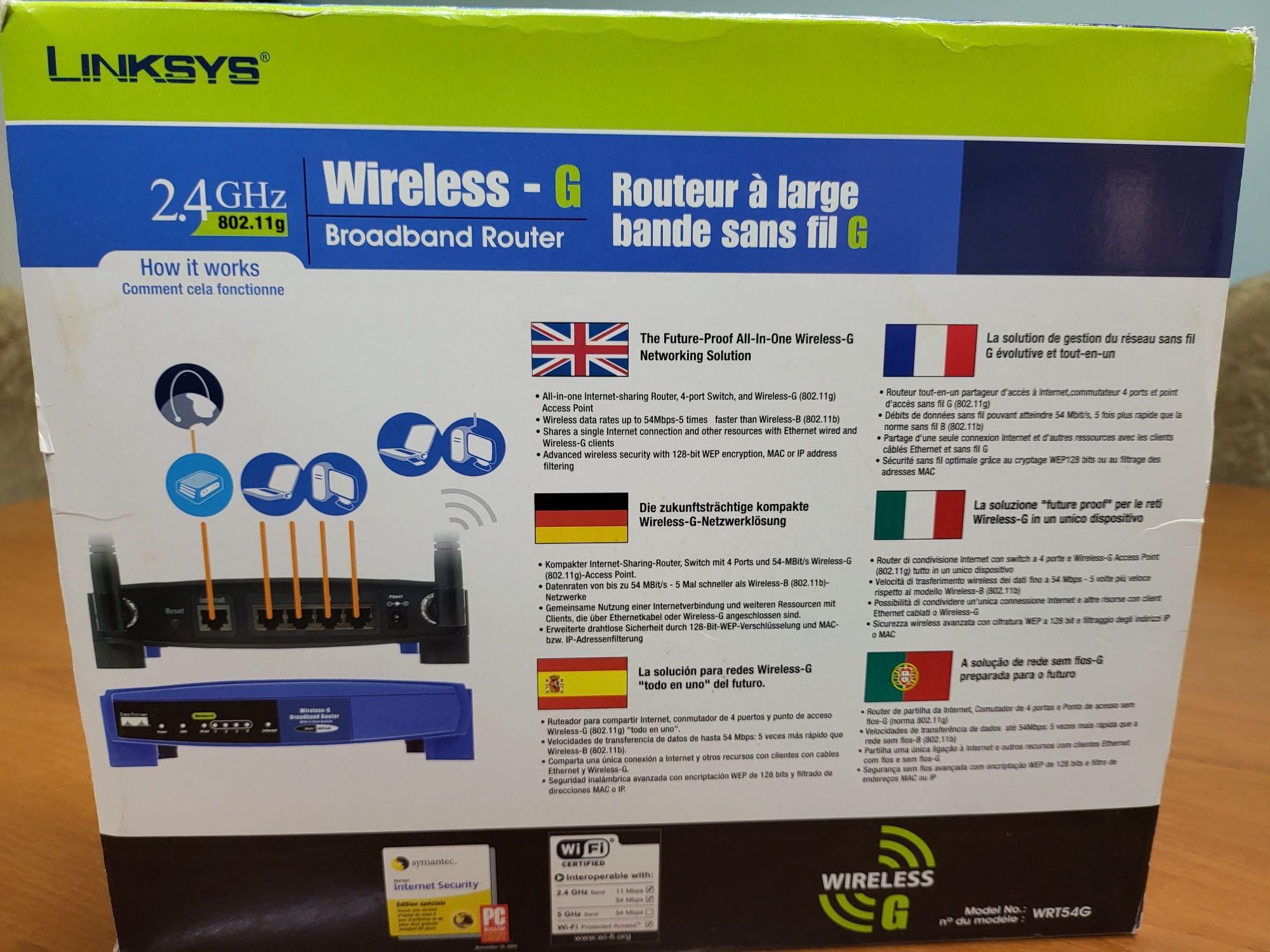 Router wireless em caixa