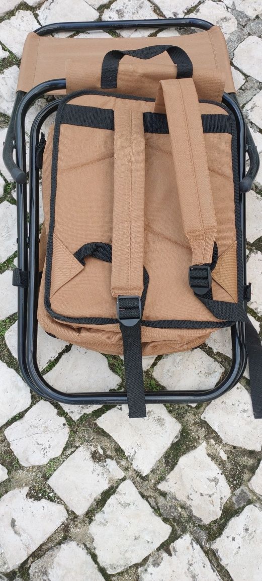 Cadeira mochila picnic com kit refeições