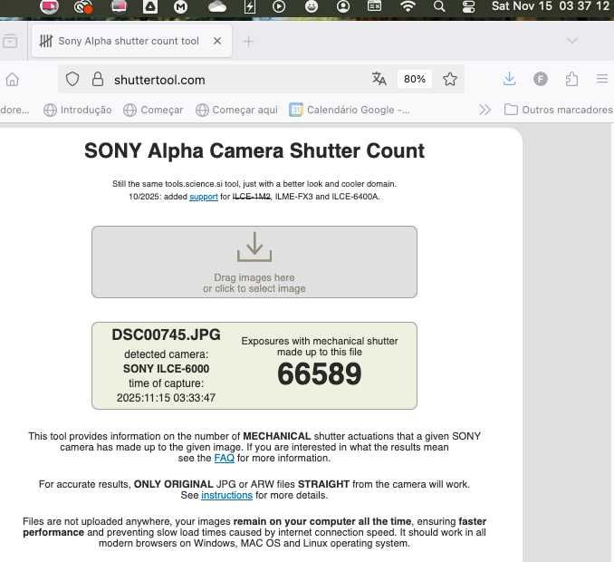 Sony A6000+Lente+Baterias - 66 589 disparos