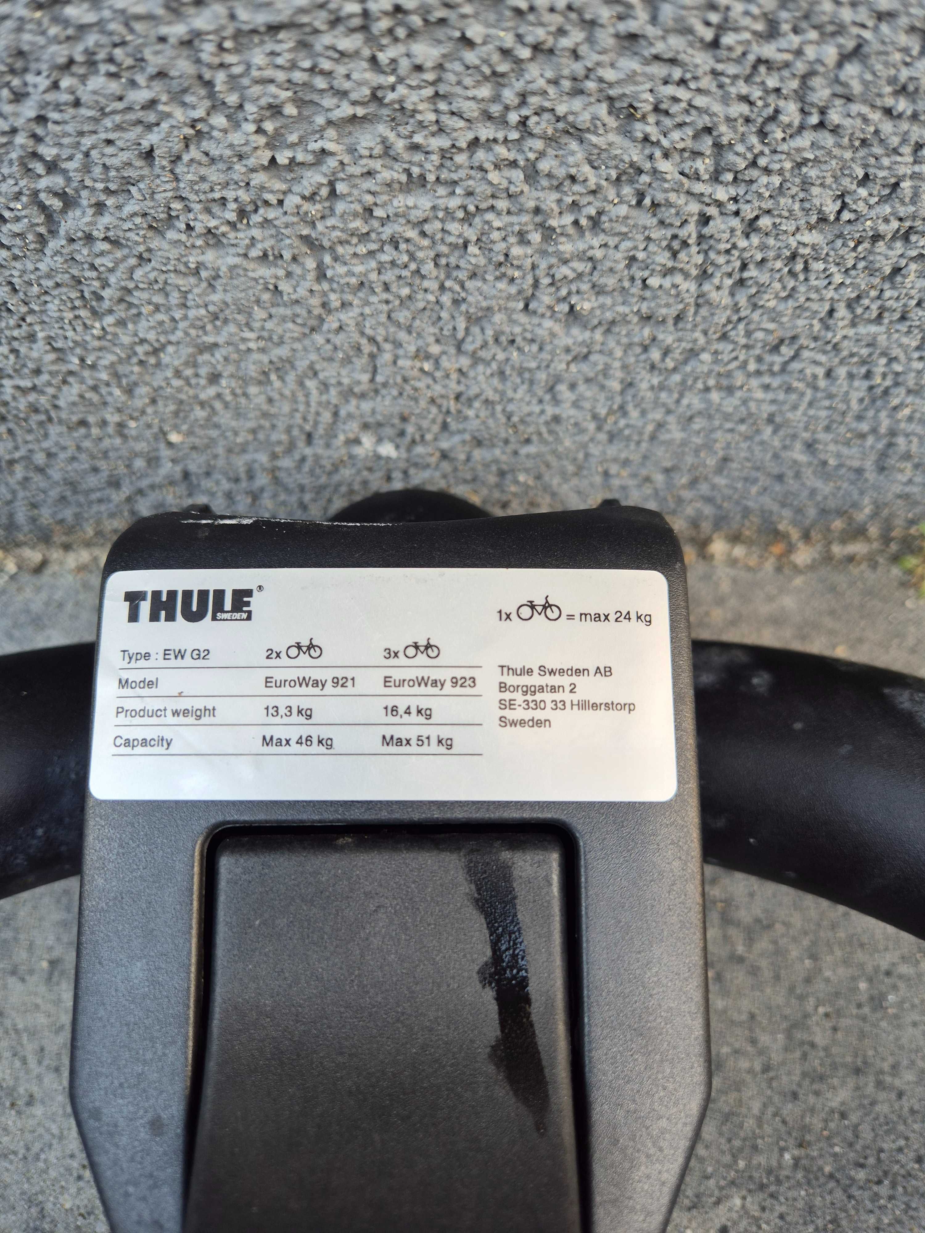 Bagażnik rowerowy na hak. Thule G2. 920/921 2 rowery. Jak nowy!