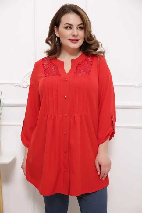 Червона жіноча сорочка 56 58 розмір