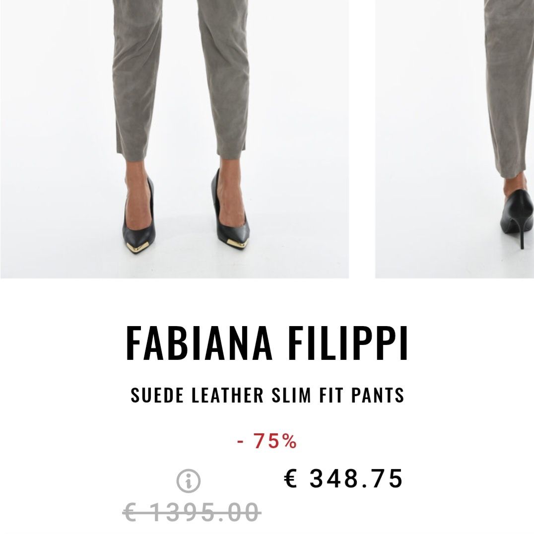 Fabiana Filippi! Оригінал! Шикарні брюки штани, натуральна замша
