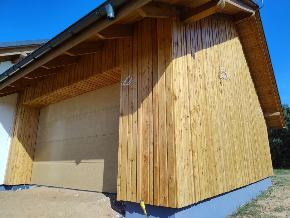 Elewacja  3D modrzew , lamel , deska strugana modrzewiowa