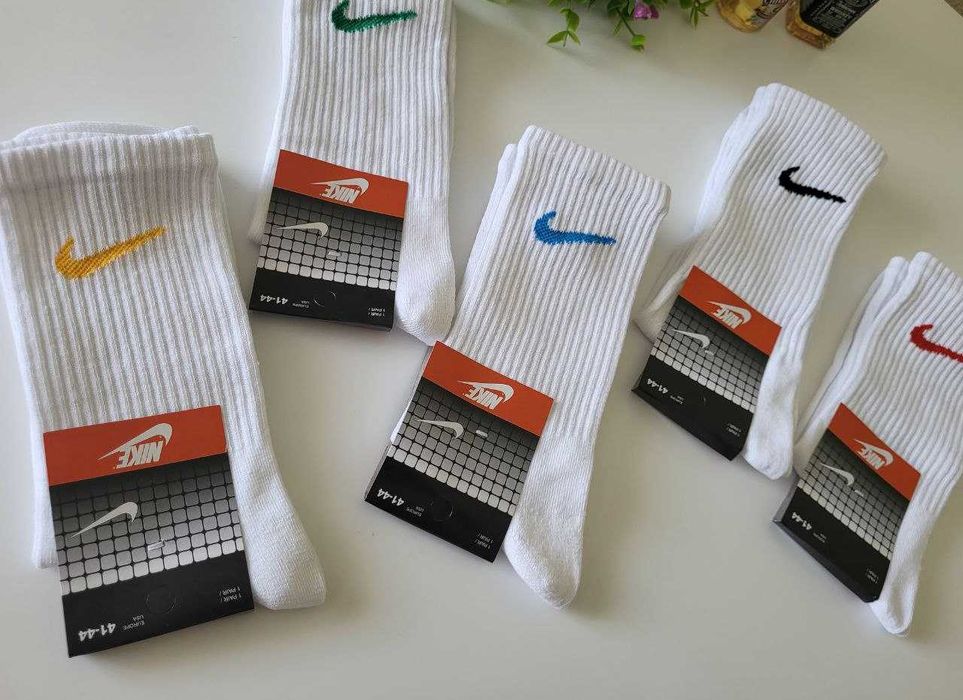 Шкарпетки чоловічі високі найк носки мужские Nike білі