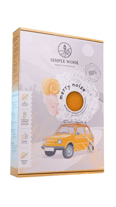 wkładka fotelika samochodowego wełna merino Simple Wool Pomarańczowa