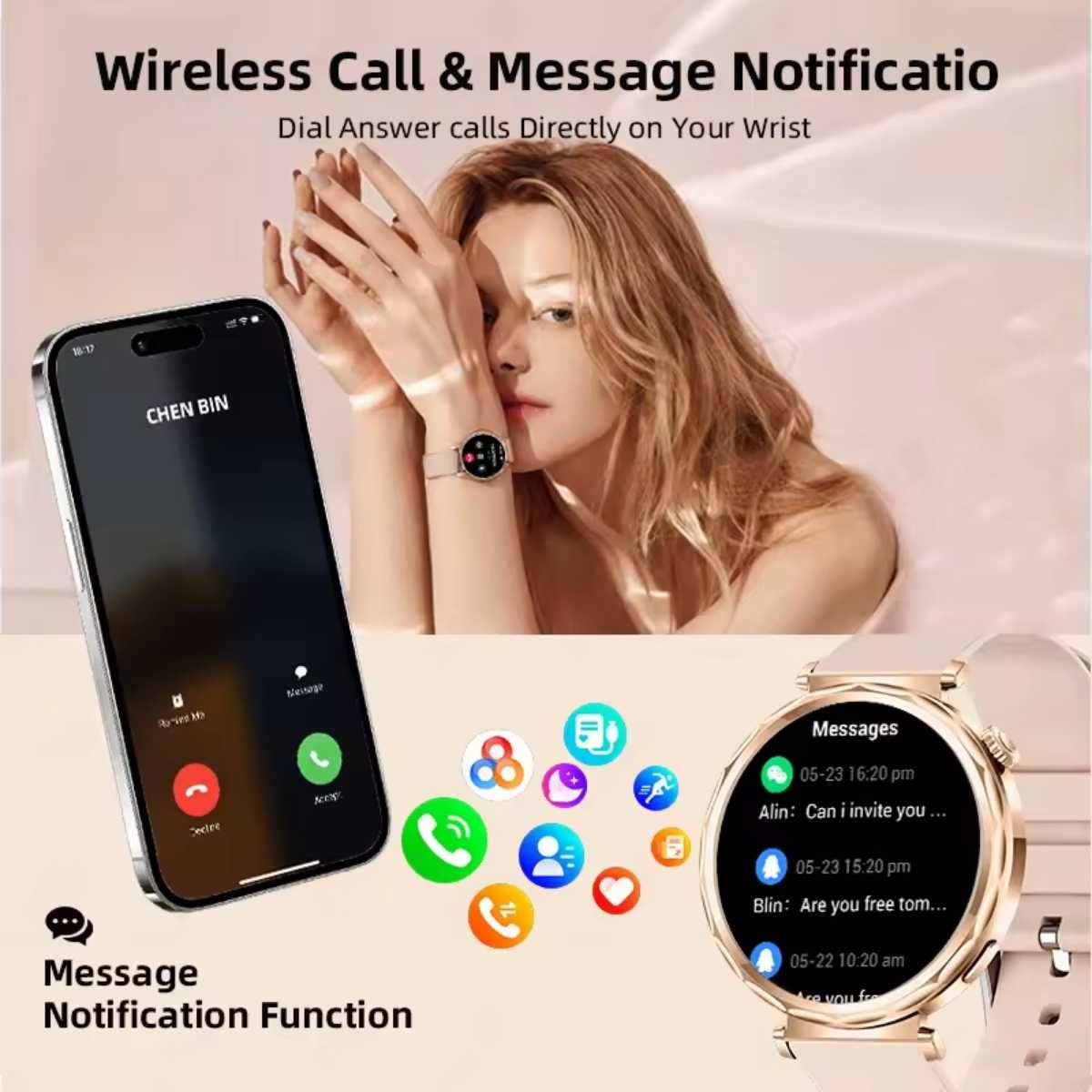 Женские смарт часы: EIGIIS S6 mini. NFC. GPS. Compass.