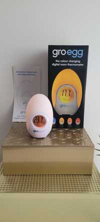 Gro Egg termometr cyfrowy pokojowy zmieniający kolor i lampka nocna
