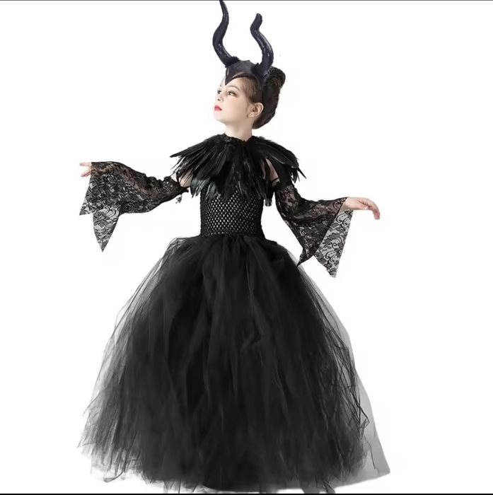 Дитяча сукня Малефісенти. Костюм для Хеллоуин.