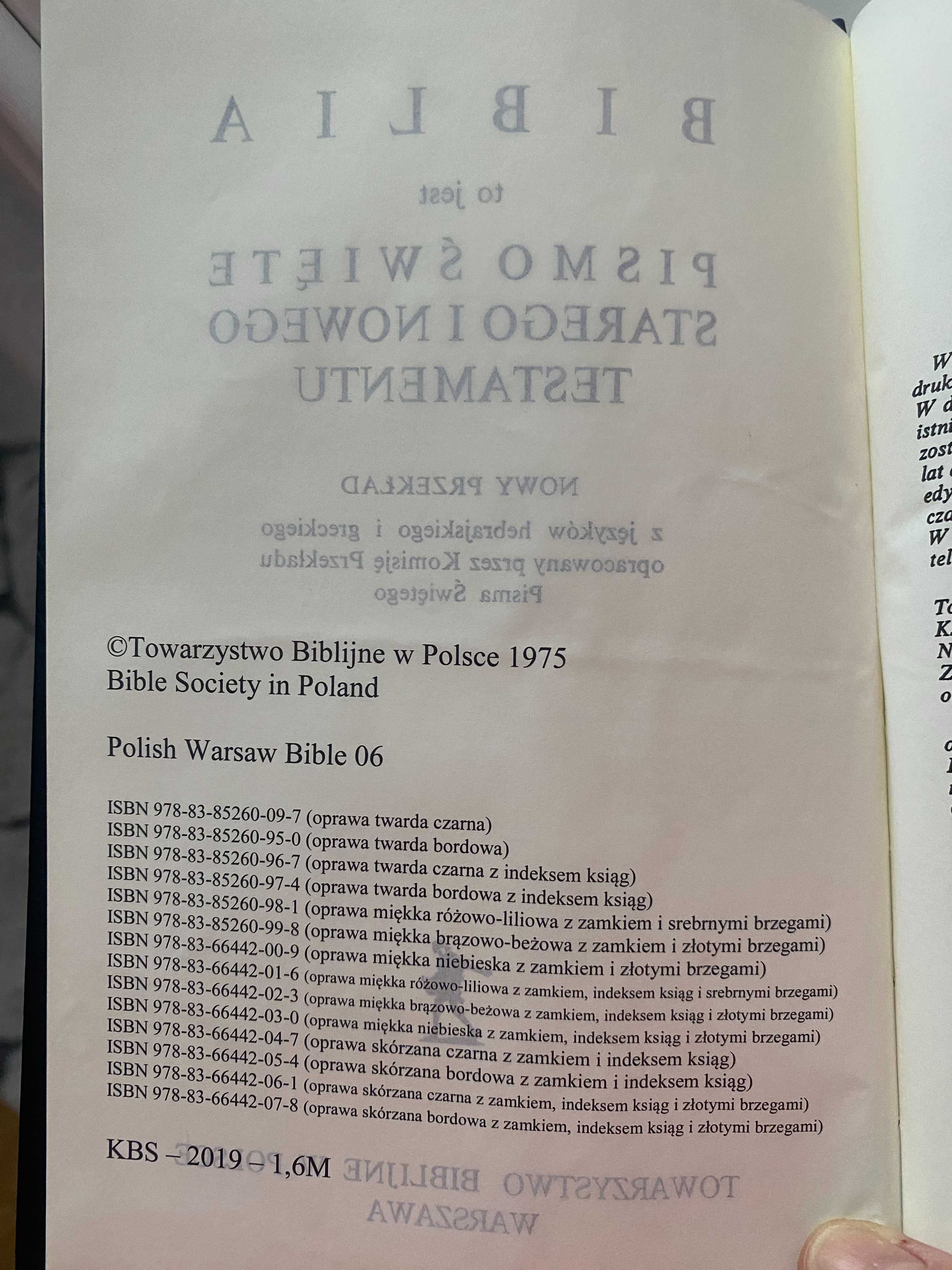 Biblia Warszawska Nowa 1975