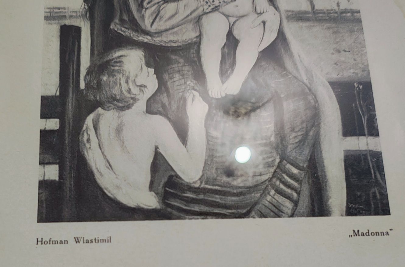 Stary Obraz 1934r Wlastimil Hofman grafika/druk z katalogu sztuki reli