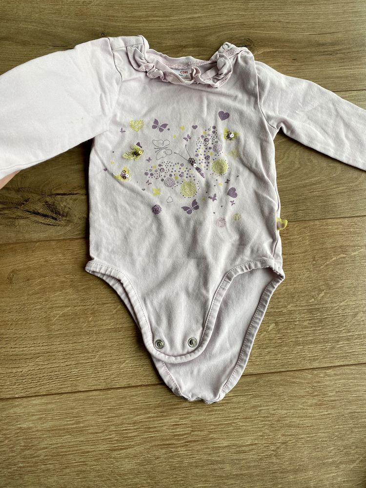 Zestaw ubranek mini paka Coccodrillo legginsy spodnie Body bluzka 80