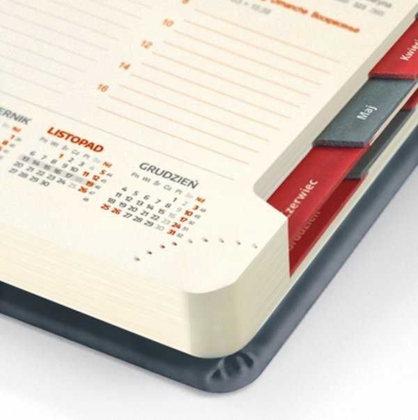 2026 kalendarz A4 tygodniowy LUX terminarz książkowy w ekoskórze