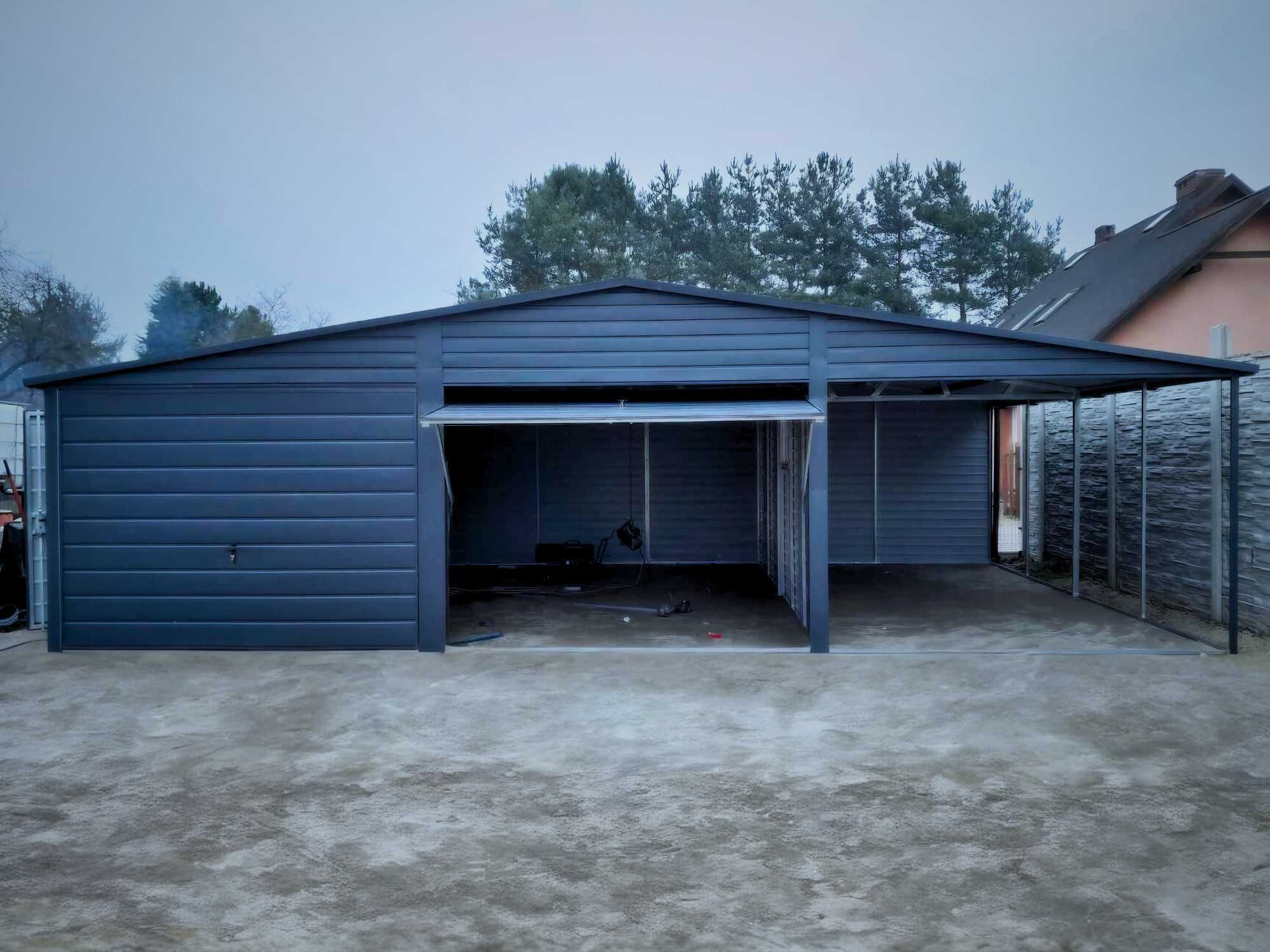 Solidny garaż blaszany 9x5 (KAŻDY WYMIAR, dostawa i montaż)