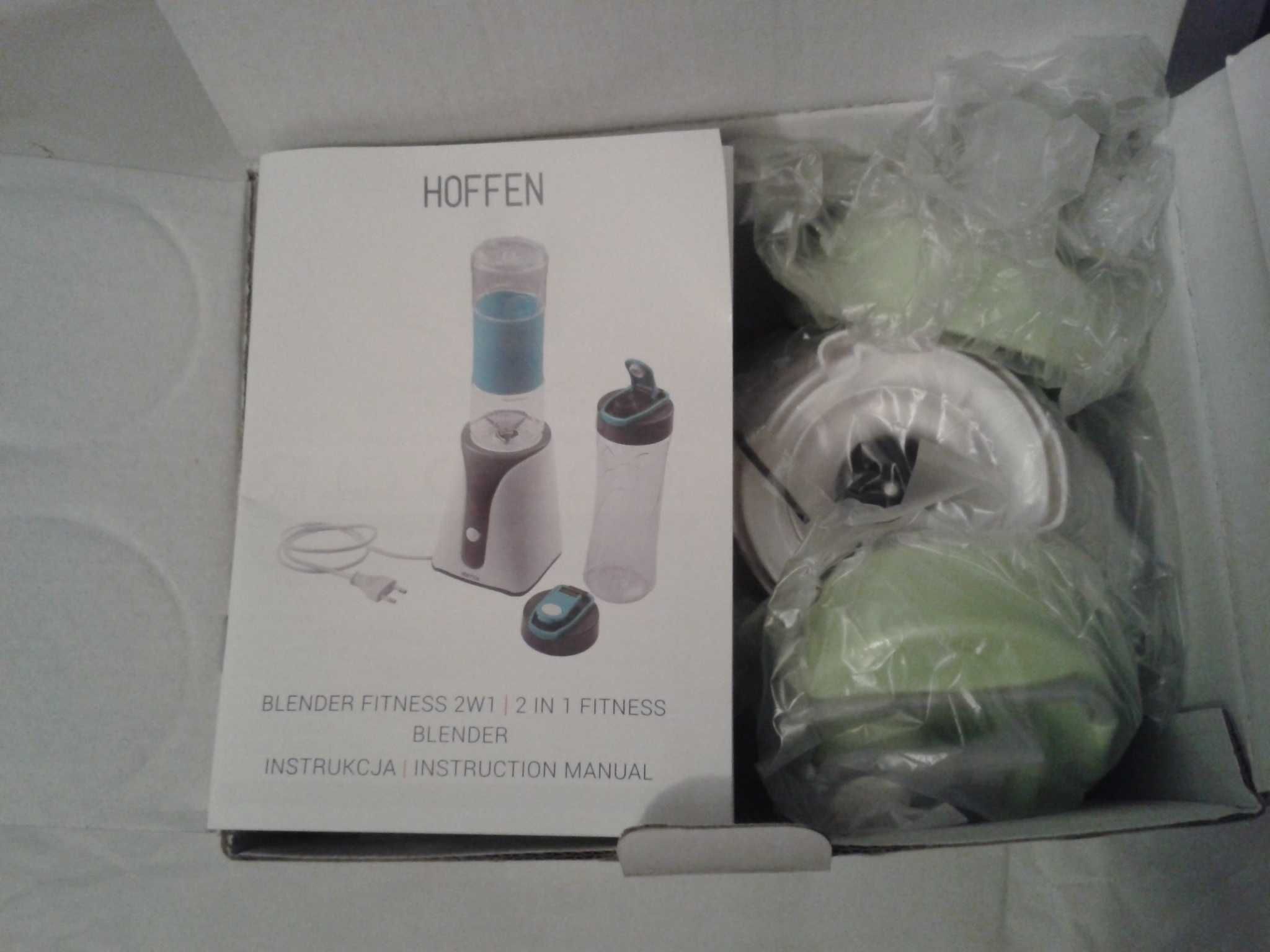 Hoffen BLENDER Fitness do smoothie 2w1 350W + 2 butelki 500ml i 600ml