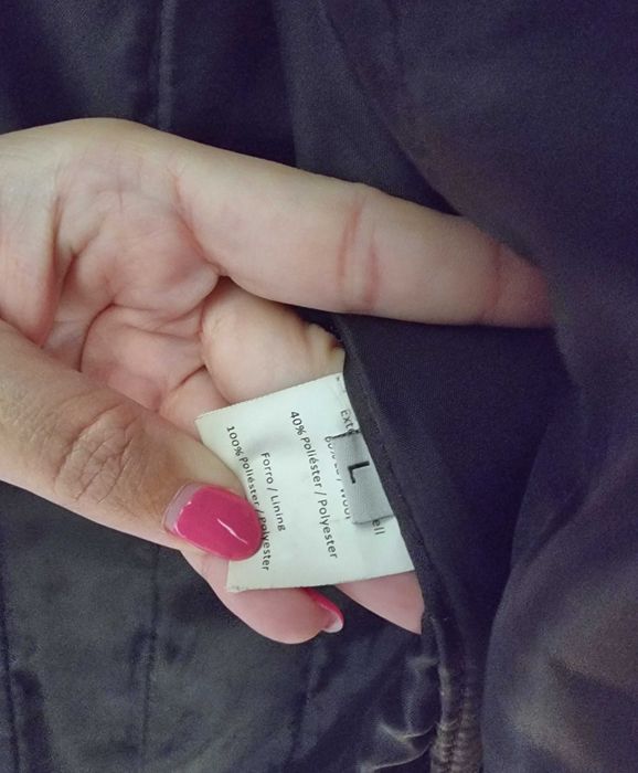 Casaco cinzento Loco Luxo, tamanho L