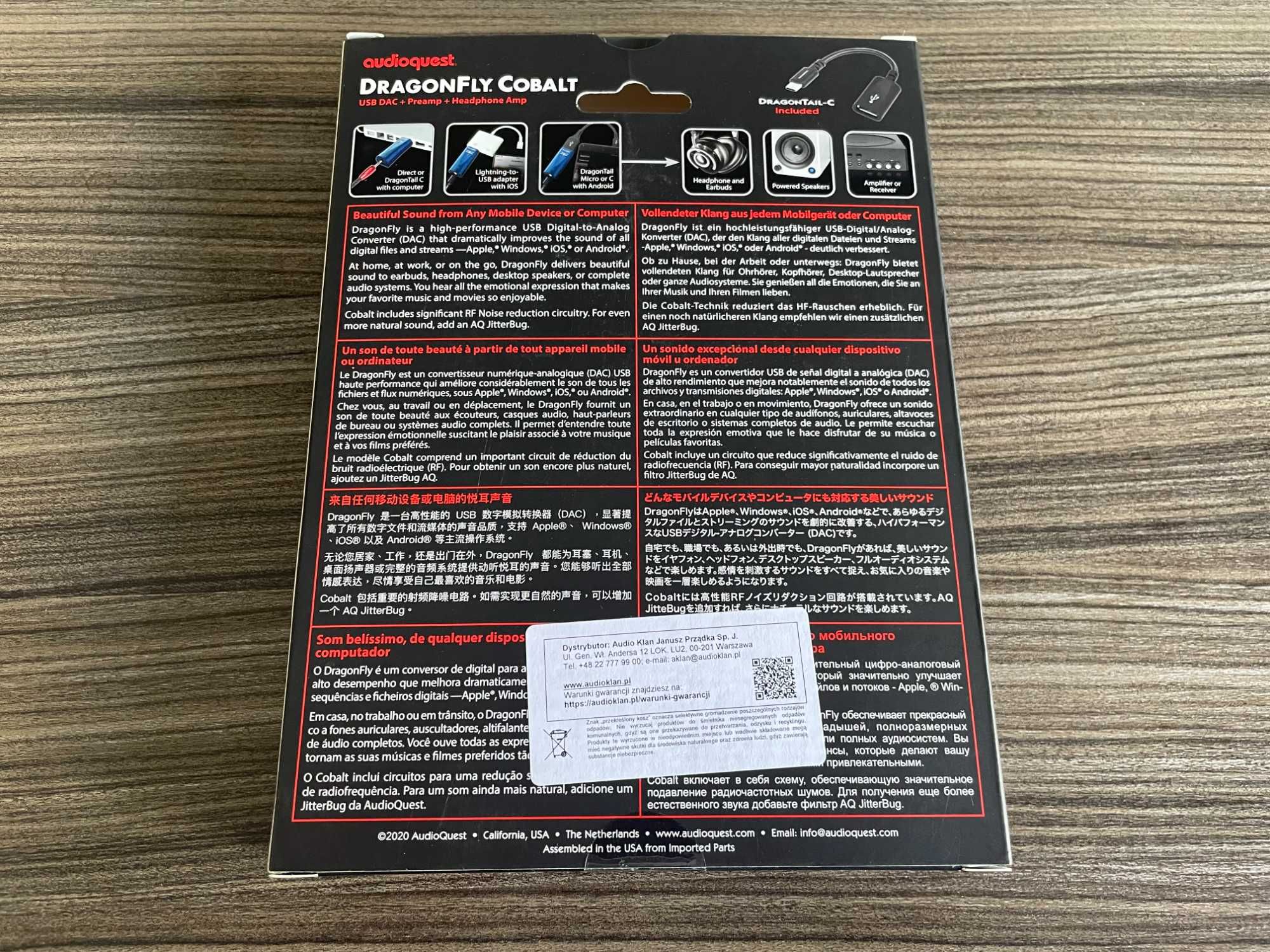 Przetwornik słuchawkowy Audioquest DAC USB DragonFly Cobalt