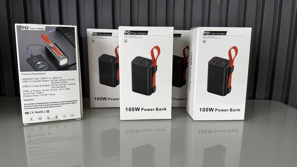 Power Bank 30000mAh 100W PD+QC для ноутбуків(Повер Банк 100ватт)