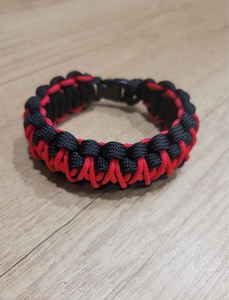 Stylowa bransoletka „IGNI” survival, bushcraft, EDC, paracord