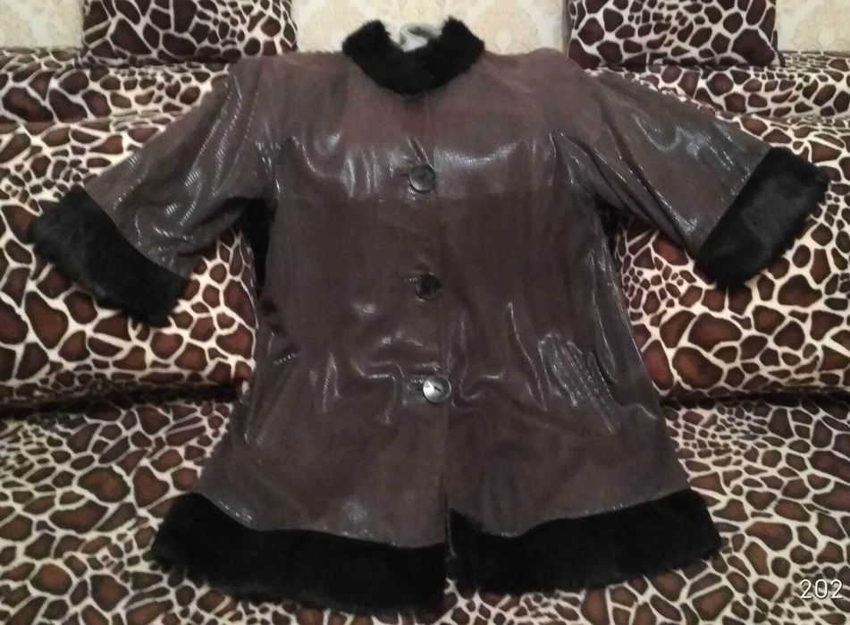 Куртка, плащ, пончо, лазерная кожа, размер 46-48