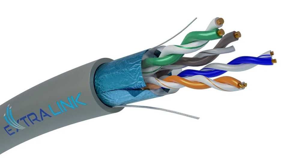 Extralink PrzewódCAT5E FTP (F/UTP)  Kabel sieciowy skrętka MIEDŹ CU