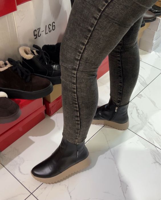 Черевики шкіряні зимові , ботинки женские зима кожа