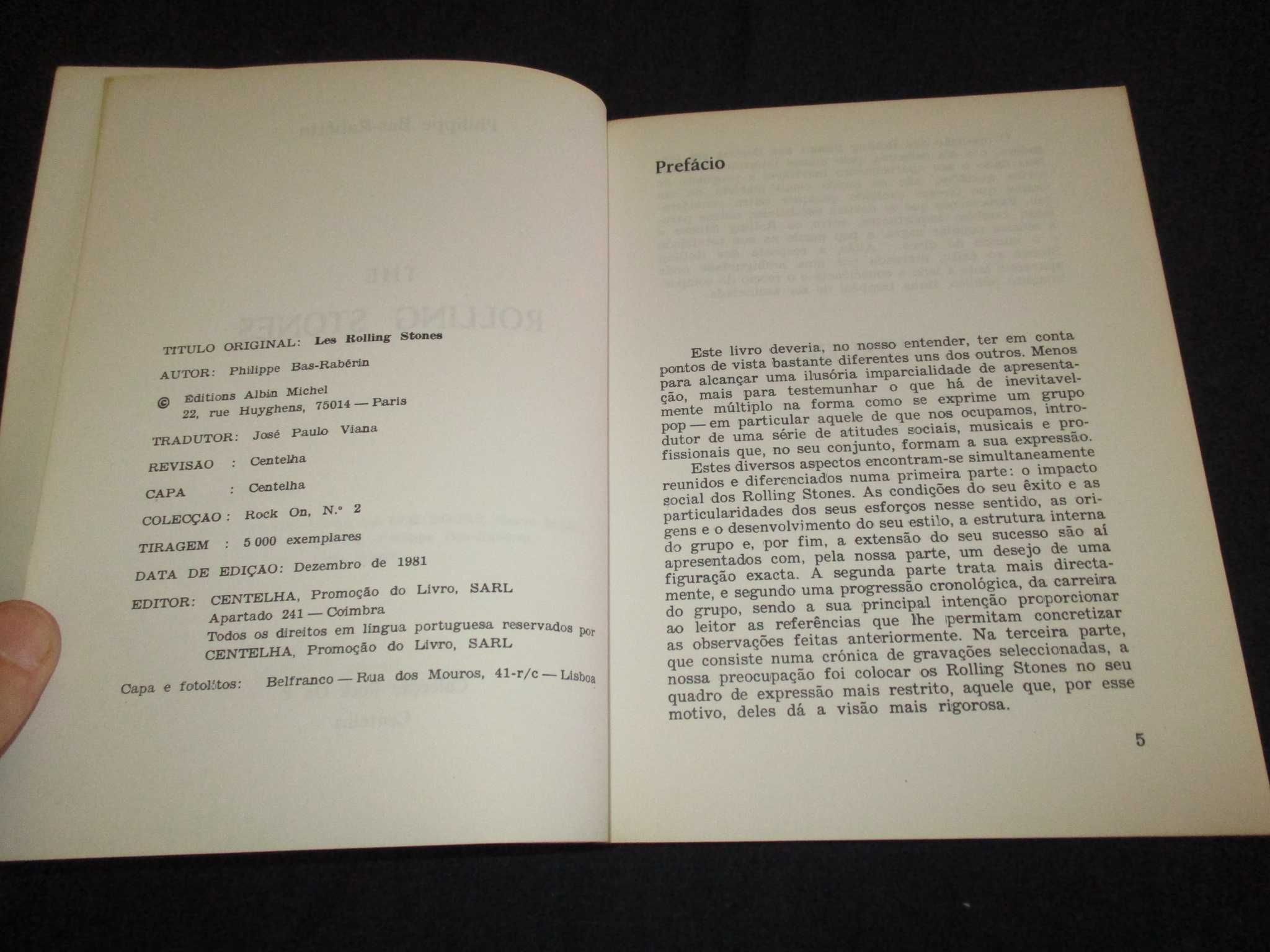 Livro The Rolling Stones Philippe Bas-Rabérin Colecção Rock On 2