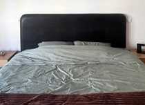 Cabeceira de cama em pele 180x110cm