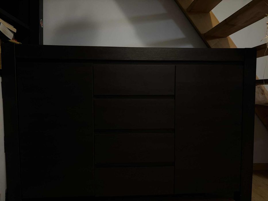 Komoda czarna solidna