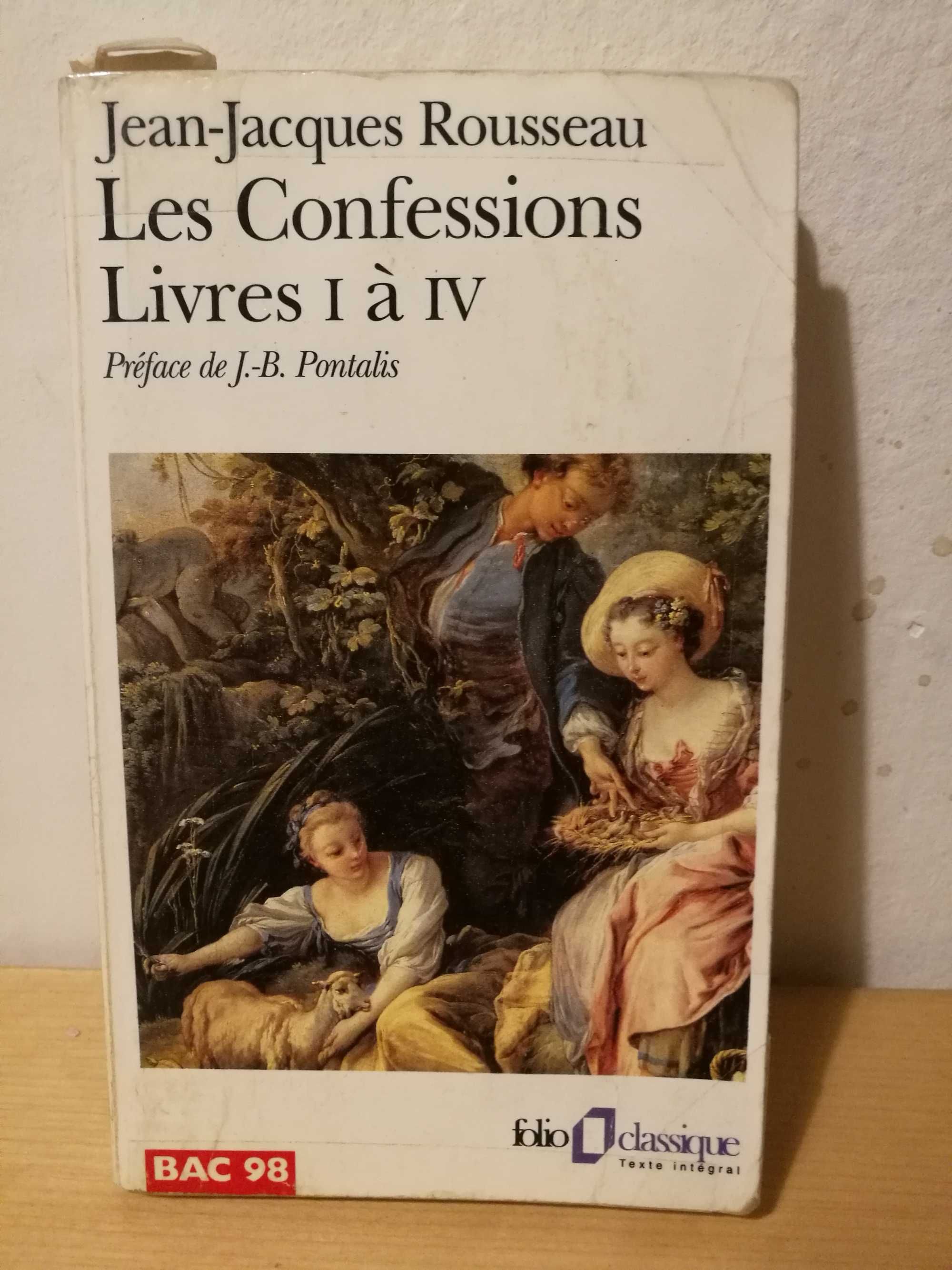 Jean Jacques Rousseau "Les Conffesions livres I-IV" - po francusku