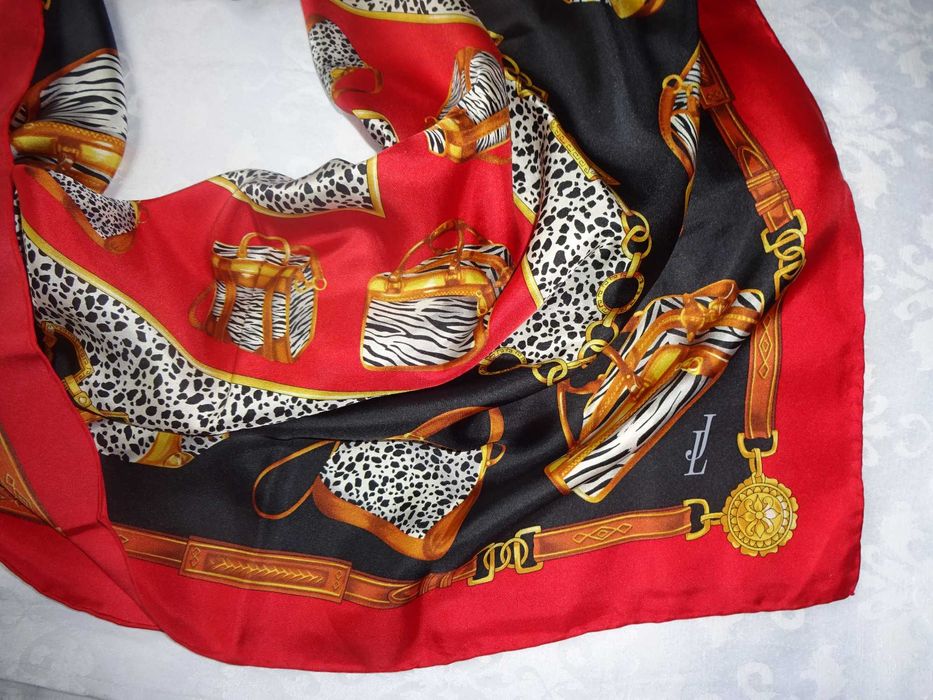 JAMMERS & LEUFGEN Reine Seide jedwabna chusta apaszka Torebki