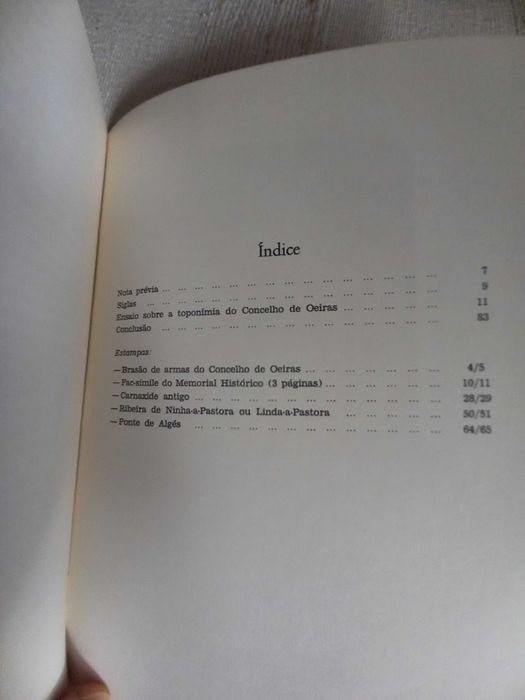 Ensaio sobre a toponímia do concelho de Oeiras