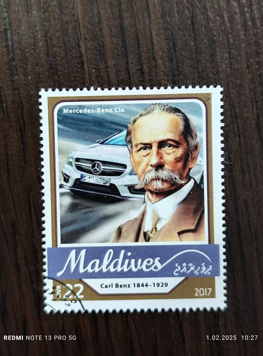 Znaczek pocztowy Carl Benz 1844 - 1929