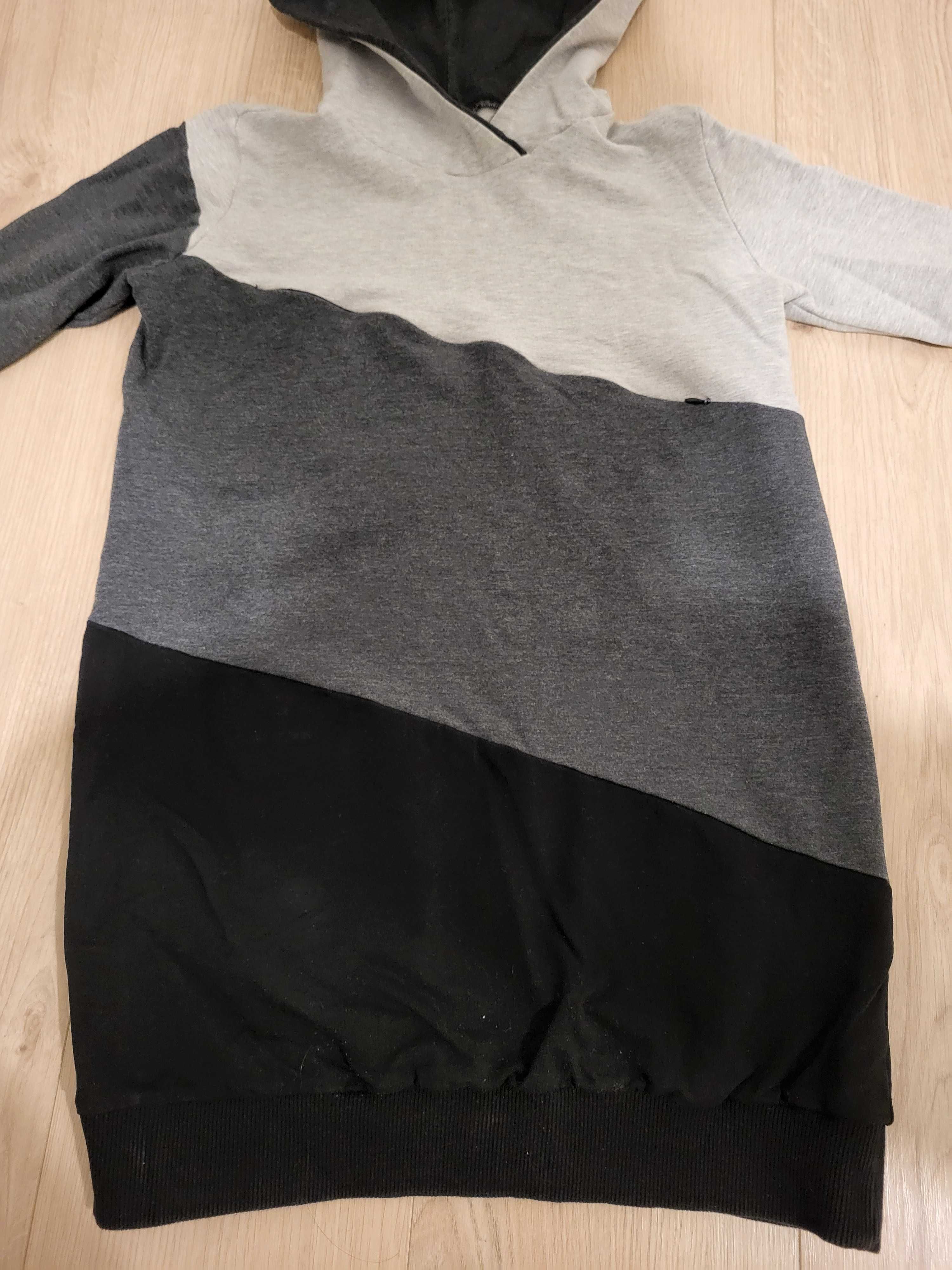Bluza ciążowa i do karmienia r.38 M z kapturem i ukrytym zamkiem długa