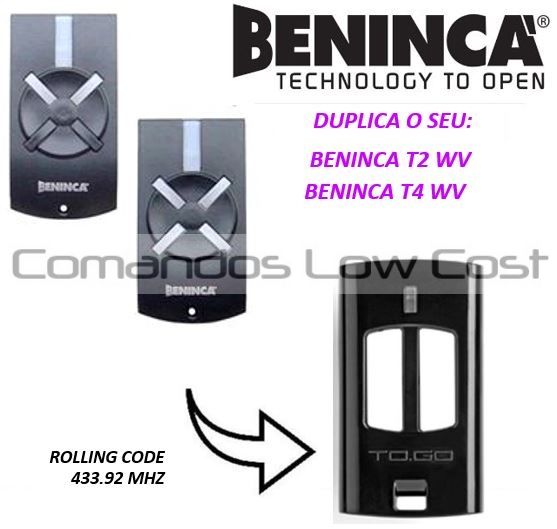 Comando Original BENINCA TO GO WV / VA, NOVOS