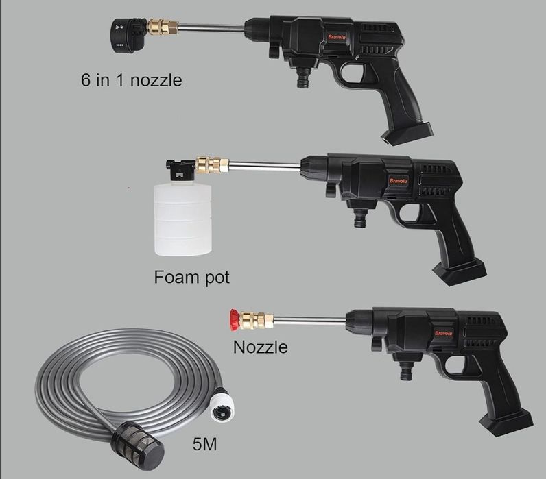 Maquina/pistola de lavar  portátil com bateria