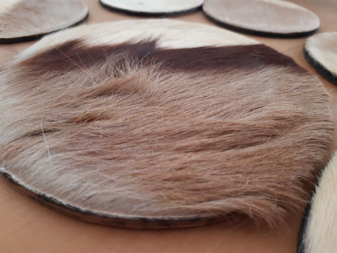 Conjunto de bases de garrafa e copos em pÊlo