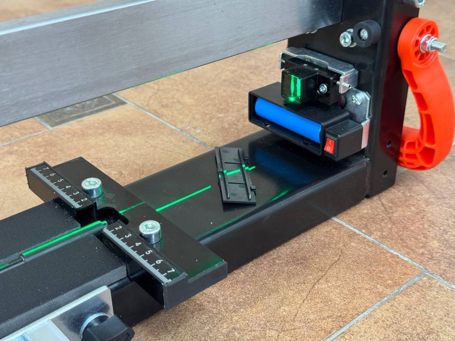 Плиткорез монорельсовый 1200мм / зеленый луч / стальной /Mufasha T1200