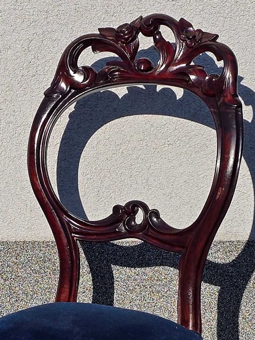 Komplet czterech krzeseł Ludwik Filip stylowe krzesła antyki stare