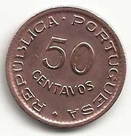 50 Centavos de 1953, Republica Portuguesa, Angola