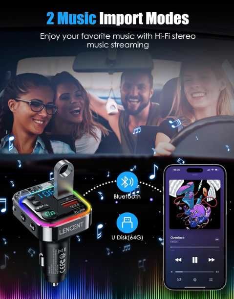 Nadajnik Bluetooth FM LENCENT