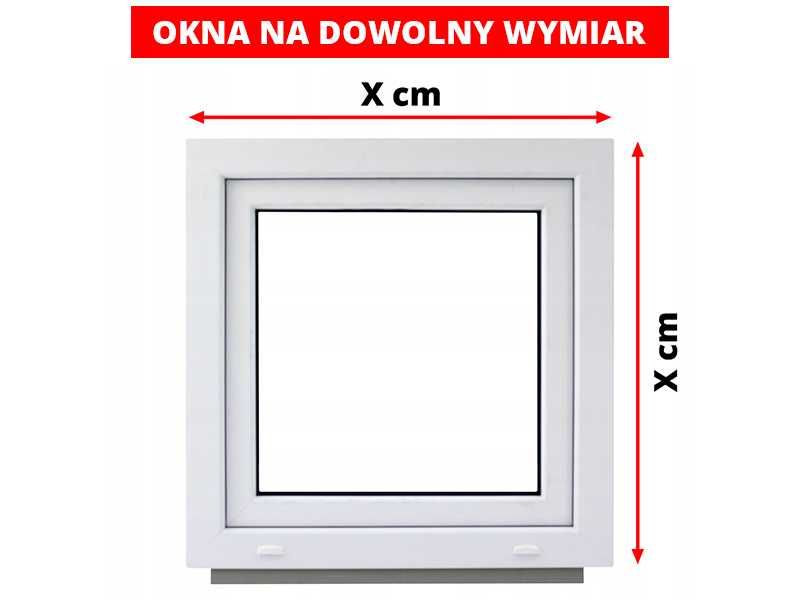 Okno PCV 410x410 mm Uchylne Białe Okna Plastikowe PVC - OKNA ZE STANU