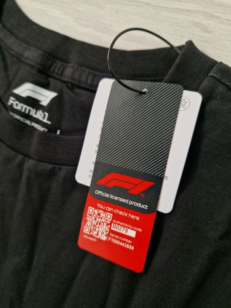 Czarna koszulka Formula 1, F1, L