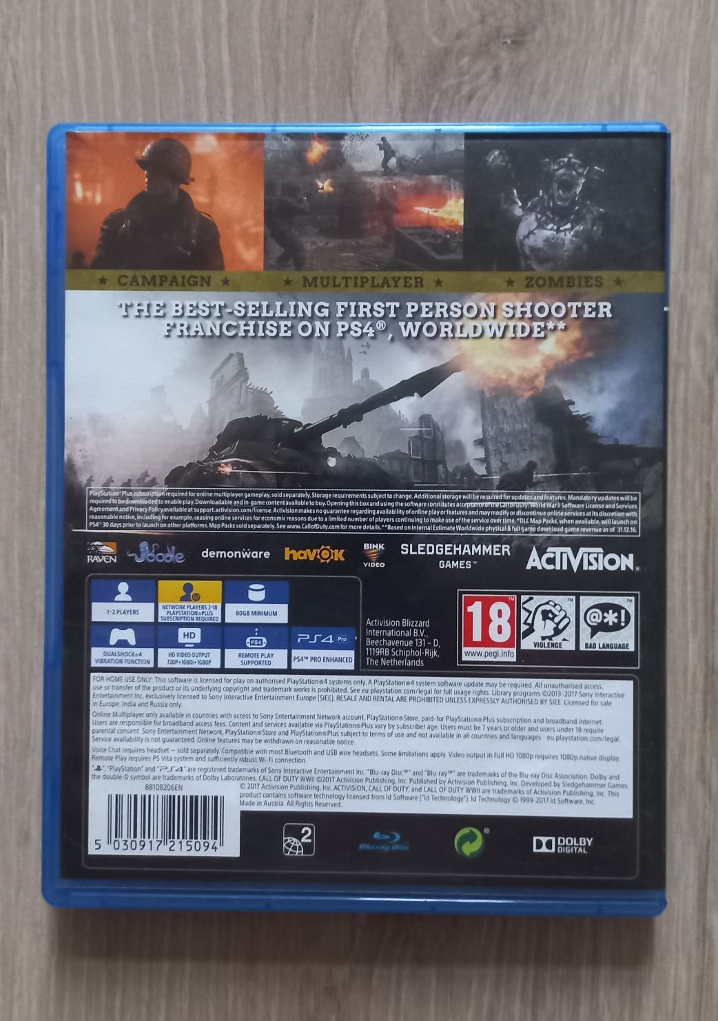 Call of Duty WW2 PlayStation PS4 PS5 гра