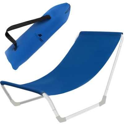 Шезлонг туристичний розкладний лежак пляжний Синій