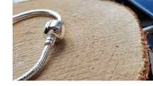 Nowa Srebrna Modułowa Bransoletka Damska do Charms • 17cm • NA PREZENT