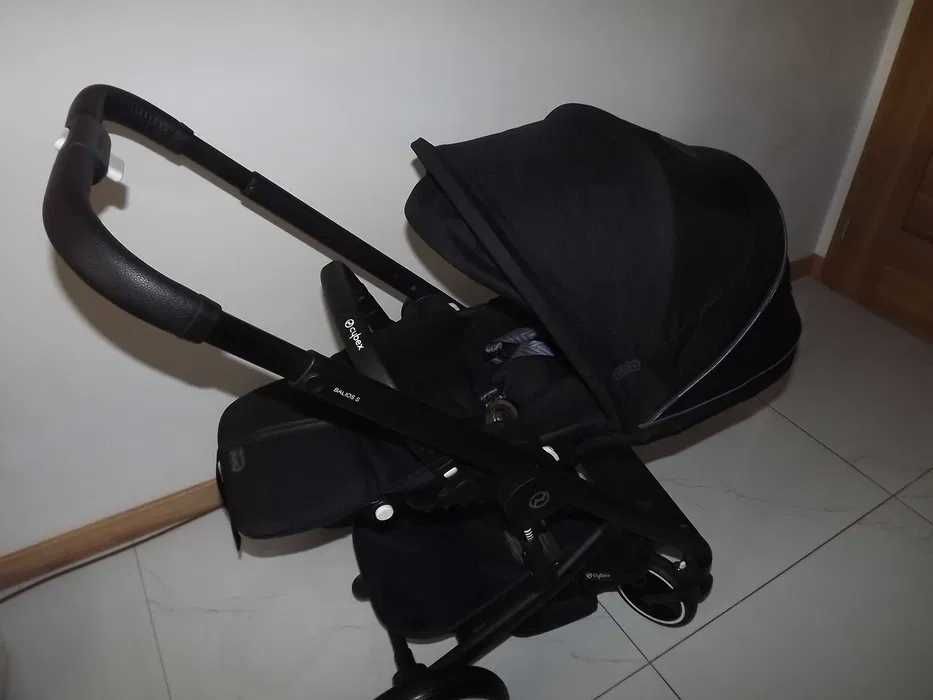 Cybex balios s lux 2.0 Moon Black 3w1 Nowa tapicerka ,nowe koła ,pałąk