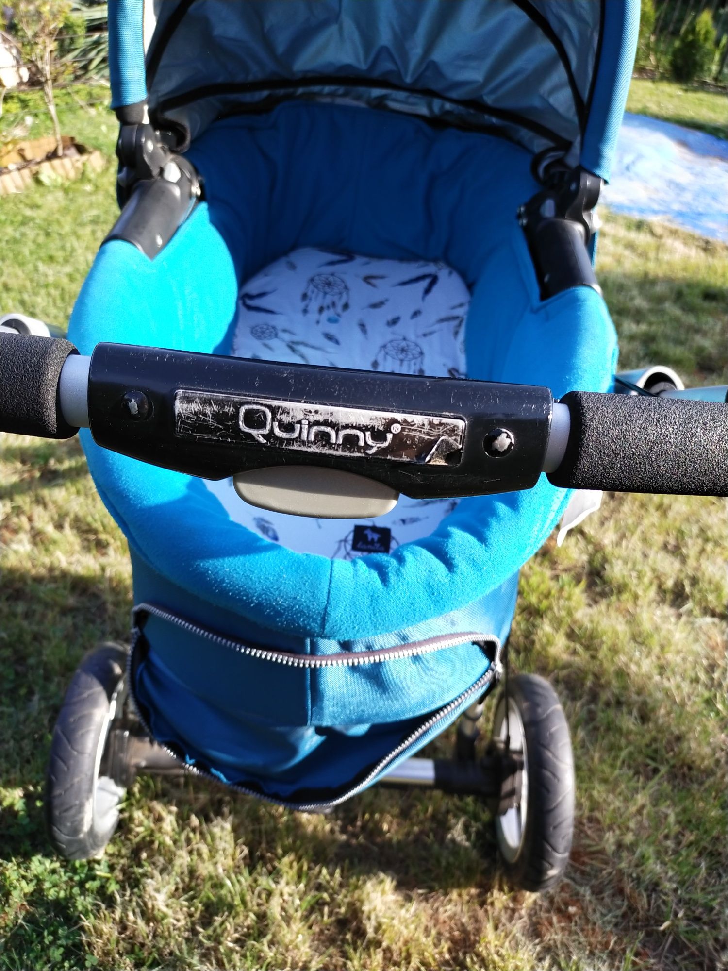 Wózek gondola dla niemowląt 3 kołowy niebieski Quinny