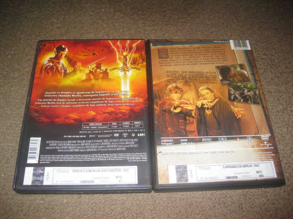 2 Filmes em DVD "Merlin"