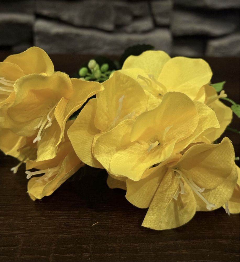 Bukiet sztucznych kwiatów żółte 32 cm 48tknkw